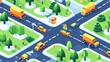 © Da - AI-Driven Route Optimization: Revolutionizing Transport Efficiency. Abstract 32K Tech Background Showcasing Economic Data for Fuel Savings, Reduced Delivery Times, and Enhanced Service Levels in Logis