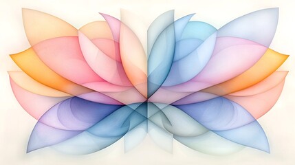Poster - Stunning abstract pattern featuring fluid iridescent curves in a visually striking kaleidoscopic arrangement  Highly saturated colors create a dynamic ethereal dreamscape with a Kandinsky inspired