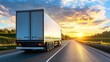© Da - AI-Driven Route Optimization: Revolutionizing Transport Efficiency. Abstract 32K Tech Background Showcasing Economic Data for Fuel Savings, Reduced Delivery Times, and Enhanced Service Levels in Logis