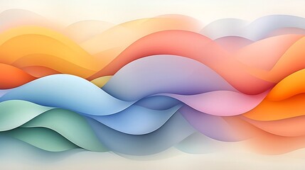 Poster - Mesmerizing Fluid Curves in Vibrant Kaleidoscopic Dreamscape   An abstract pattern of iridescent flowing shapes and saturated colors creates a visually striking