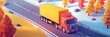 © Da - AI-Driven Route Optimization: Revolutionizing Transport Efficiency. Abstract 32K Tech Background Showcasing Economic Data for Fuel Savings, Reduced Delivery Times, and Enhanced Service Levels in Logis