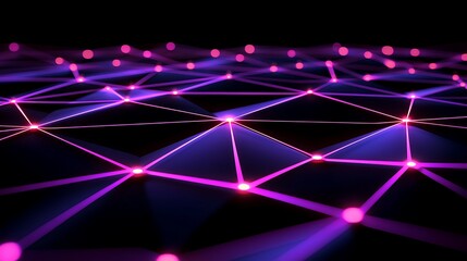 Fototapete - Abstract Visualization of Neural Networks Representing Complex Interconnections and Data Flow in a Futuristic Digital Landscape with Vibrant Colors