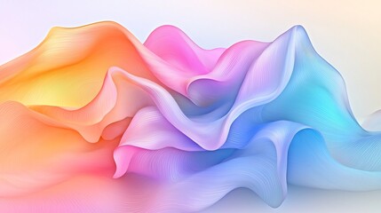 Poster - Captivating abstract background featuring mesmerizing waves of iridescent shimmering patterns in a vivid dreamlike digital art style   a visionary