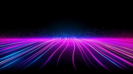 Fototapete - Ethereal Floating Grid Structure in a Digital Realm Radiating Vibrant Colors and Patterns in an Abstract Composition