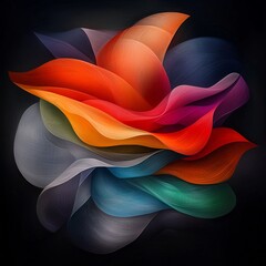 Poster - Mesmerizing Prismatic Shapes in a Vibrant Captivating Abstract Composition with Shimmering Color Fields Experimental Digital Painting and a Neo Futuristic Aesthetic