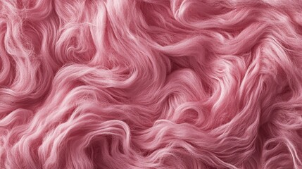 Poster - Soft Pink Curly Fibers Creating a Dynamic Flowing Texture Background