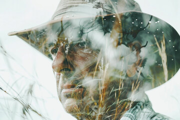 Poster - Portrait of person working productively generative AI image