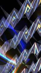 Poster - Background Animation With Glowing Wavy Line Pattern
