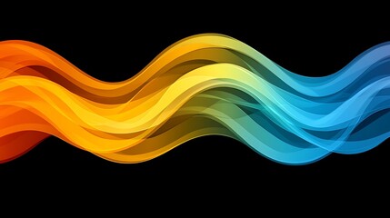 Fototapete - Vibrant Dynamic Waves of Colorful Light Blending Together, Creating a Stunning Visual of Fluid Motion and Energy in a Captivating 4D Experience