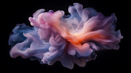 Poster - Ethereal Fluid Waves in Abstract Form Featuring a Gradient of Colors from Deep Hues to Soft Pastels, Capturing Movement and Serenity in an Artistic Display