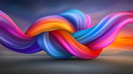 Poster - Mesmerizing Iridescent Swirl of Vibrant Prismatic Colors in a Captivating Abstract Digital Art Design with Shimmering Textures Dynamic Movement and a Surreal Futuristic Aesthetic