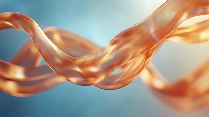 Poster - background of 3D Liquid Metallic Ribbons in a Hypnotizing Dance of the Air