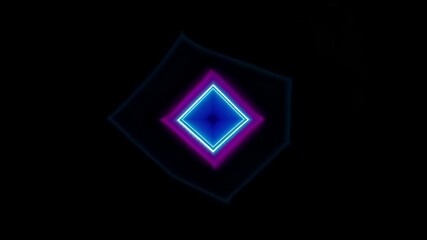 Leinwandbilder - Vibrant abstract visual art showcasing colorful shapes and dynamic movements in digital space