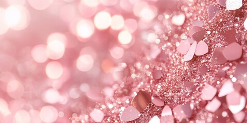 Aufkleber - a background featuring a pink, festive atmosphere characterized by a defocused bokeh effect, enhance