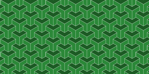 Wall Mural - Abstract polygon stripes seamless pattern background. Structured geometric pattern - green. Design for book, notebook and calendar covers. high quality textile design. 