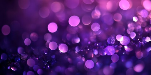 Leinwandbilder - Dark purple bokeh creates a captivating background, perfect for adding a touch of elegance and mystery to any project. Utilize the dark purple bokeh for a stunning night time aesthetic.