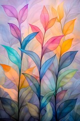 Poster - Enchanting abstract backdrop featuring sinuous iridescent silhouettes in a visually striking shimmering scene  Cinematic with dramatic lighting and vibrant Art Nouveau inspired colors