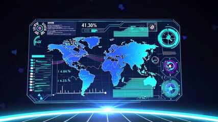 Aufkleber - Visualizing data analysis through dynamic graphs and interactive graphics in a futuristic environment