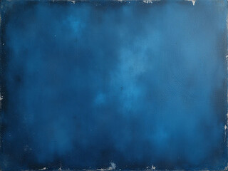 Poster - A Weathered Dark Grunge Blue Paint Job Creates A Rough Textured Backdrop With A Rich Depth Of Color. 00001