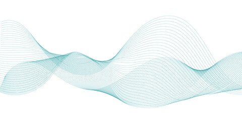 Aufkleber - Blue wave lines on white background. Abstract blue wave lines pattern for banner, wallpaper background.	
