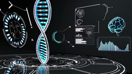 Leinwandbilder - Exploring the Intersection of Genetics and Artificial Intelligence in Modern Science
