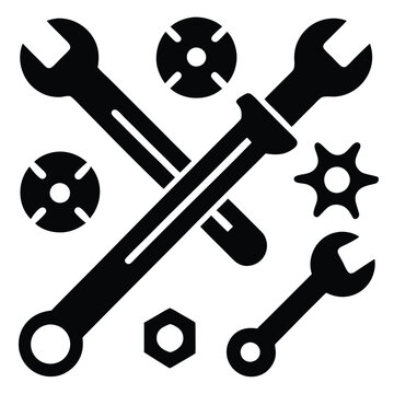 wrench icon set repair icon vector 9 tools icon 
