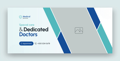 Medical healthcare facebook timeline cover and web banner template