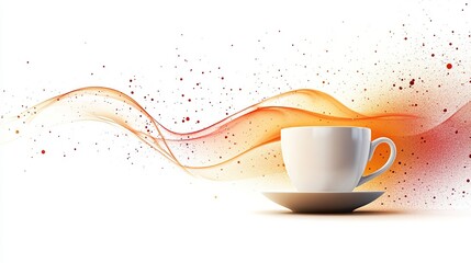 Wall Mural - Vibrant Orange Splashing from a Cup Creating an Energetic and Refreshing Beverage Experience