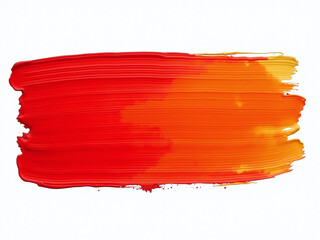 Poster - A Vibrant Acrylic Painting Features Bold Red And Orange Brushstrokes Isolated On A Crisp White Background With Clean Simplicity. 00003