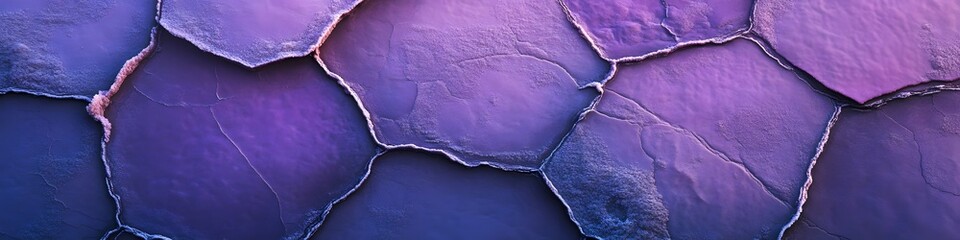 Poster - Aerial panorama of hexagonal salt formations under soft twilight hues, with vibrant shadows and textures creating dynamic depth, in 4K resolution