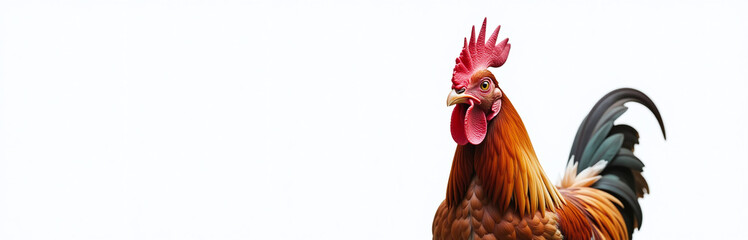 Aufkleber - A Surprised Rooster Is Isolated On A White Background With A Transparent Png Image For Versatile Use In Designs. 00001