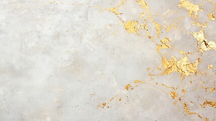 Poster - Elegant marble background with gold leaf accents for sophisticated designs and decor.
