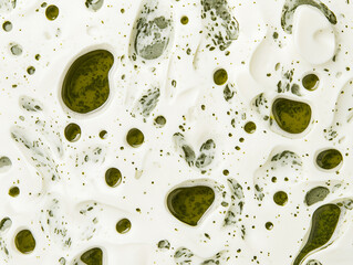 Poster - Abstract Green and White Swirls 