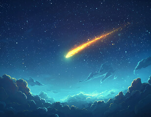 Wall Mural - Shooting Star Night Sky