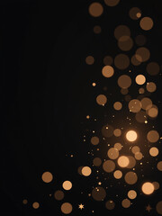 Poster - A Sleek Gold Bokeh Pattern Adorns A Black Background In This Elegant Banner Design Concept. 00002