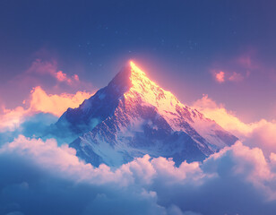 Wall Mural - Majestic Mountain Peak