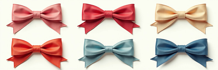 Aufkleber - A Set Of Colorful Ribbons In A Vintage Style Design That Adds A Touch Of Nostalgia To Any Outfit Or Accessory. 00001