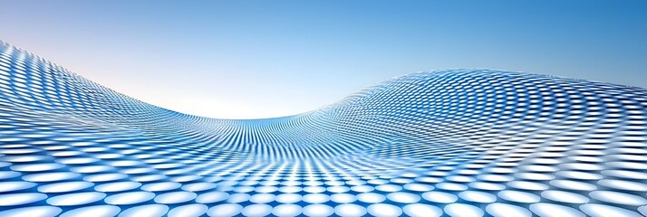 Poster - a blue background with white dots