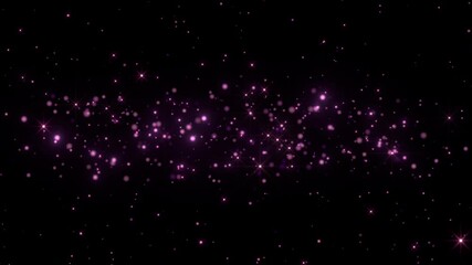 Wall Mural - pink glittering black background loop footage