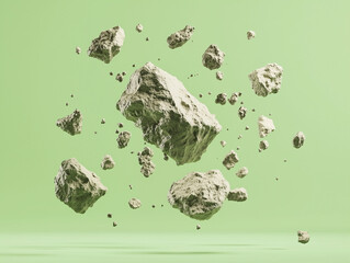 Poster - Floating Rocks Abstract Art 