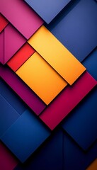 Poster - Abstract Geometric Background Vibrant Colors and Modern Design, Ideal for Prints and Digital Art