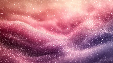 Wall Mural - Abstract waves with sparkling particles in soft colors.