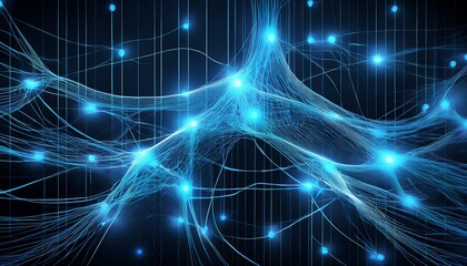 Canvas Print - abstract background with glowing lines