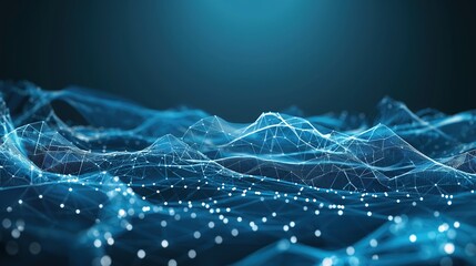 Futuristic Digital Network Background with Glowing Circuit Patterns, Ideal for Tech Presentations and Design Concepts
