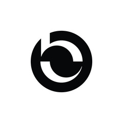 Poster - logo design initial b exchange inside circle