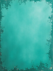 Poster - A Grunge Texture With Green Turquoise Abstract Patterns Creates A Unique Background For Artistic Expression On A Scratched Wall Surface. 00003