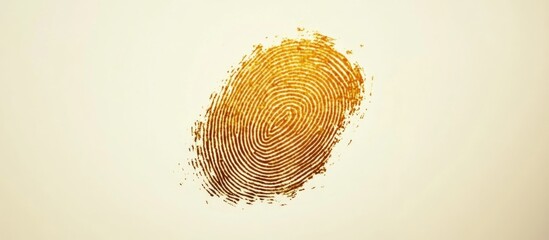 Poster - abstract yellow fingerprint design on light background with ample space for custom text, suitable fo
