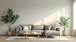 © lina - gray sectional sofa a sunlit minimalist living room