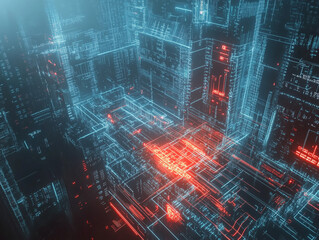 Poster - Technology Network Background.
