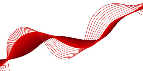 Poster - Red Wave Lines Pattern Abstract Background. Modern Banner. Wallpaper. Frame. Vector Illustration.